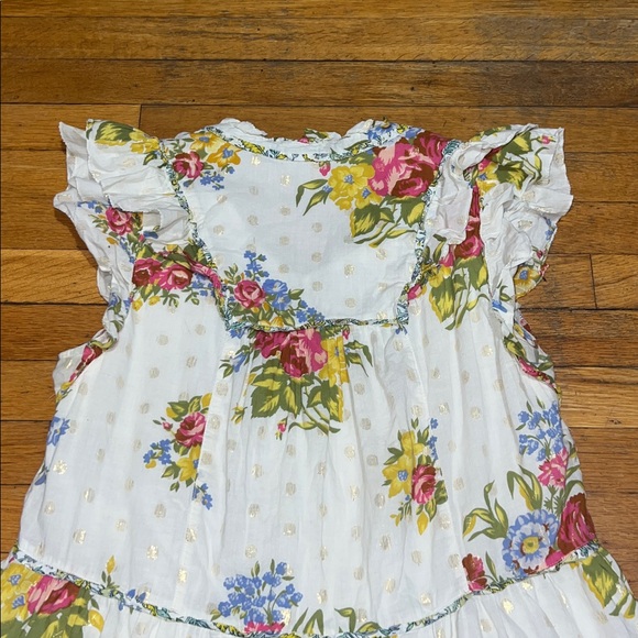 Love The Label Anthropologie Helena Ruffle Floral Blouse, Women’s size Large - Picture 12 of 15